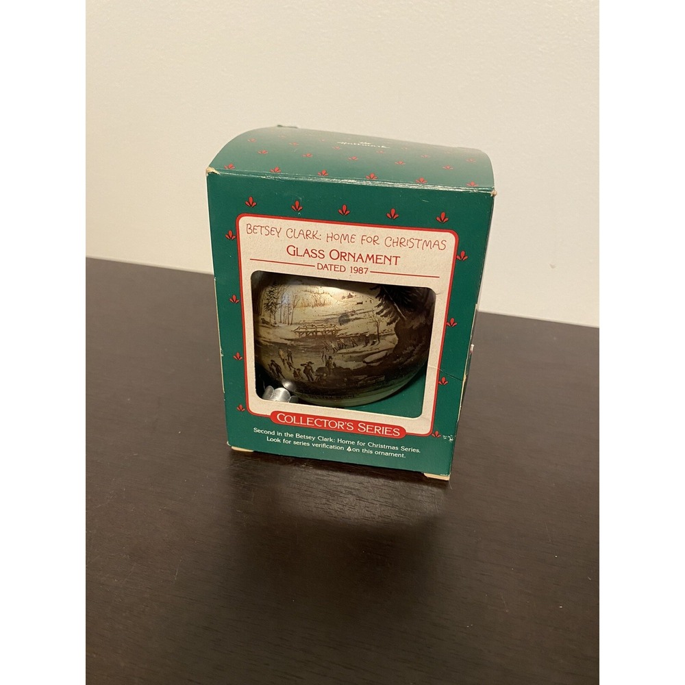 Hallmark Ornament 1987 Betsey Clark Home For Christmas #2 In Series-Glass Ball